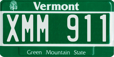 VT license plate XMM911