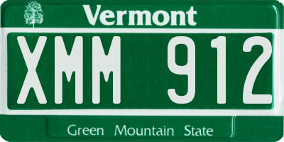 VT license plate XMM912