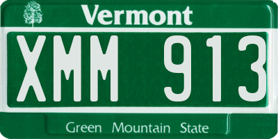 VT license plate XMM913