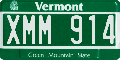 VT license plate XMM914