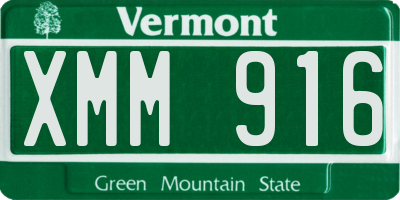 VT license plate XMM916