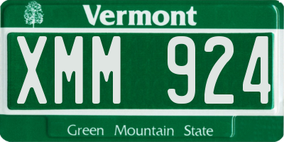 VT license plate XMM924