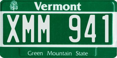 VT license plate XMM941