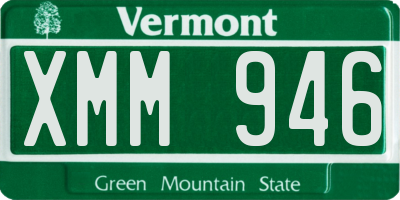 VT license plate XMM946