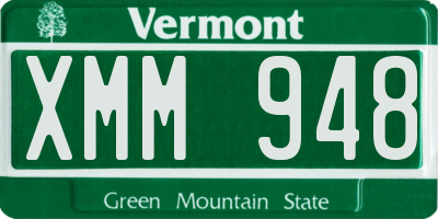VT license plate XMM948