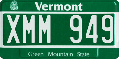 VT license plate XMM949