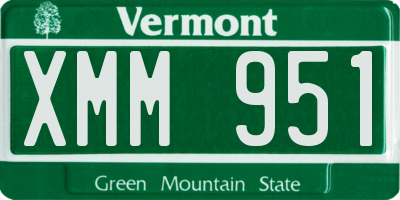 VT license plate XMM951