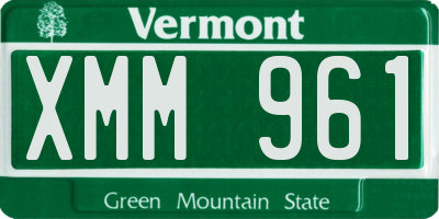 VT license plate XMM961