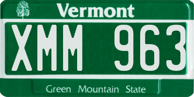 VT license plate XMM963