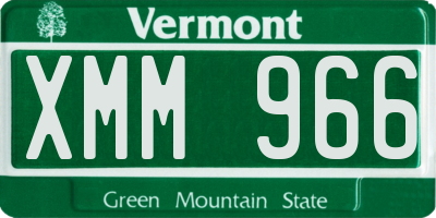 VT license plate XMM966