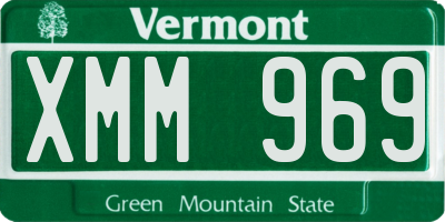 VT license plate XMM969