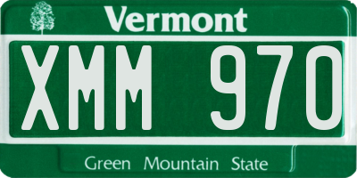 VT license plate XMM970
