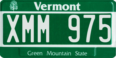 VT license plate XMM975