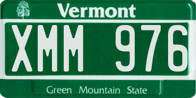 VT license plate XMM976