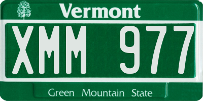VT license plate XMM977
