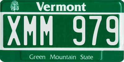 VT license plate XMM979