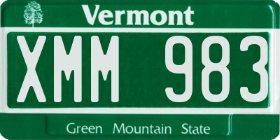VT license plate XMM983