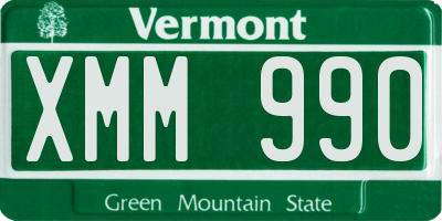 VT license plate XMM990
