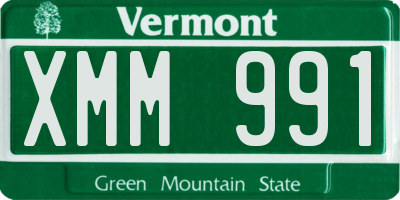 VT license plate XMM991