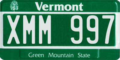 VT license plate XMM997