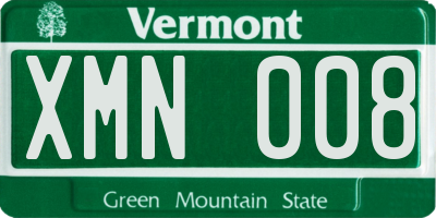 VT license plate XMN008