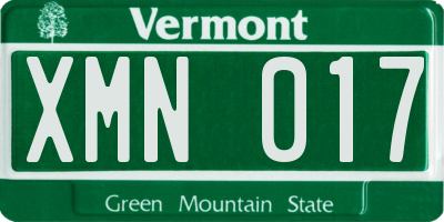 VT license plate XMN017