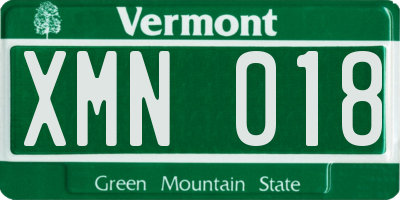 VT license plate XMN018