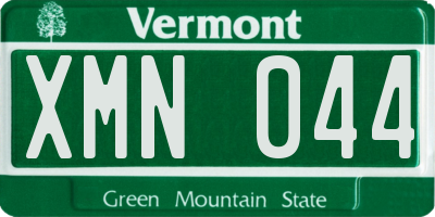 VT license plate XMN044