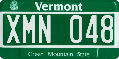 VT license plate XMN048
