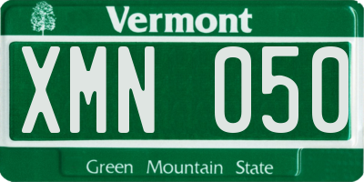 VT license plate XMN050