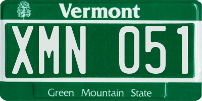 VT license plate XMN051