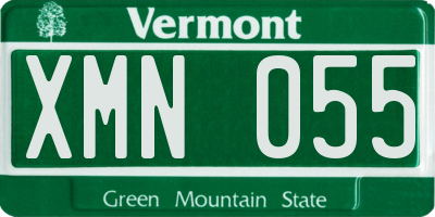 VT license plate XMN055