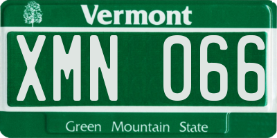 VT license plate XMN066