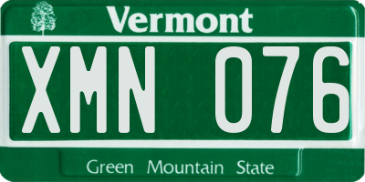 VT license plate XMN076