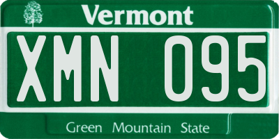 VT license plate XMN095