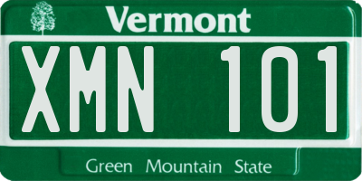VT license plate XMN101