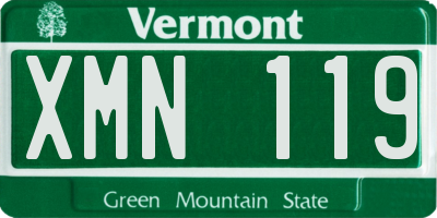 VT license plate XMN119