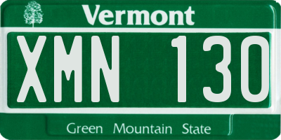 VT license plate XMN130