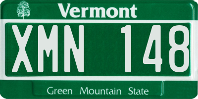 VT license plate XMN148