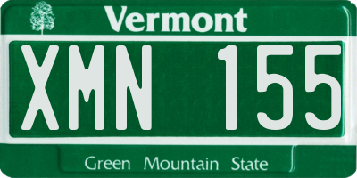 VT license plate XMN155