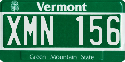 VT license plate XMN156