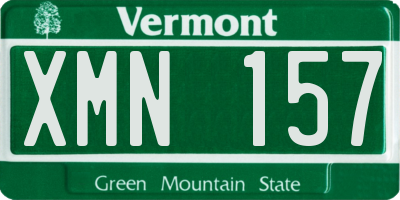 VT license plate XMN157