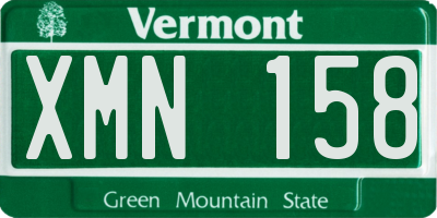 VT license plate XMN158