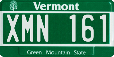 VT license plate XMN161