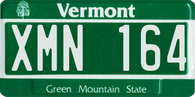 VT license plate XMN164