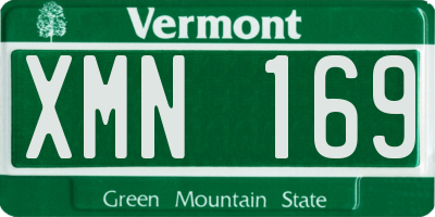 VT license plate XMN169