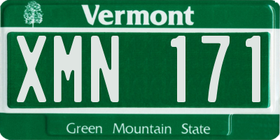 VT license plate XMN171