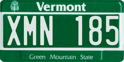VT license plate XMN185