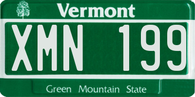 VT license plate XMN199