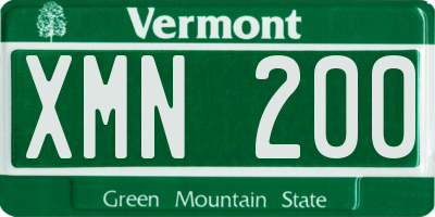 VT license plate XMN200